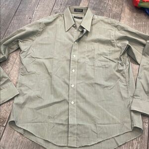 Dior Green Dress Shirt Elegant Cotton Blend